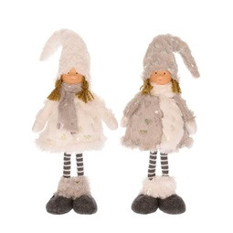 Lány figura fehér/szürke 46 cm