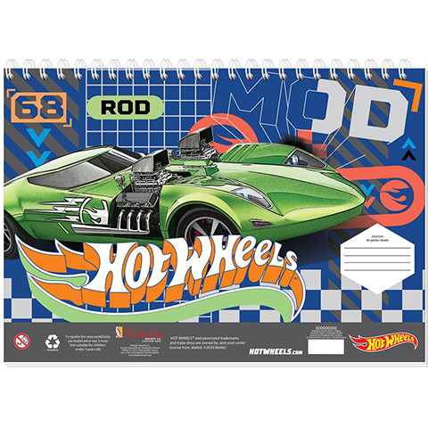 Hot Wheels színező matricákkal