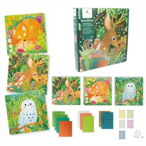 STICK'N FUN Mozaikkép -erdei állatok